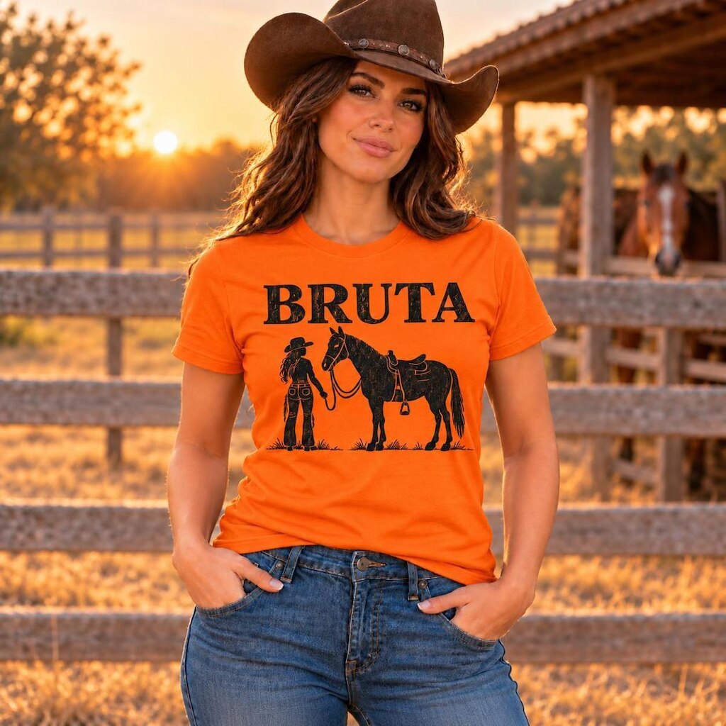 Camiseta Femininas Estampa Bruta