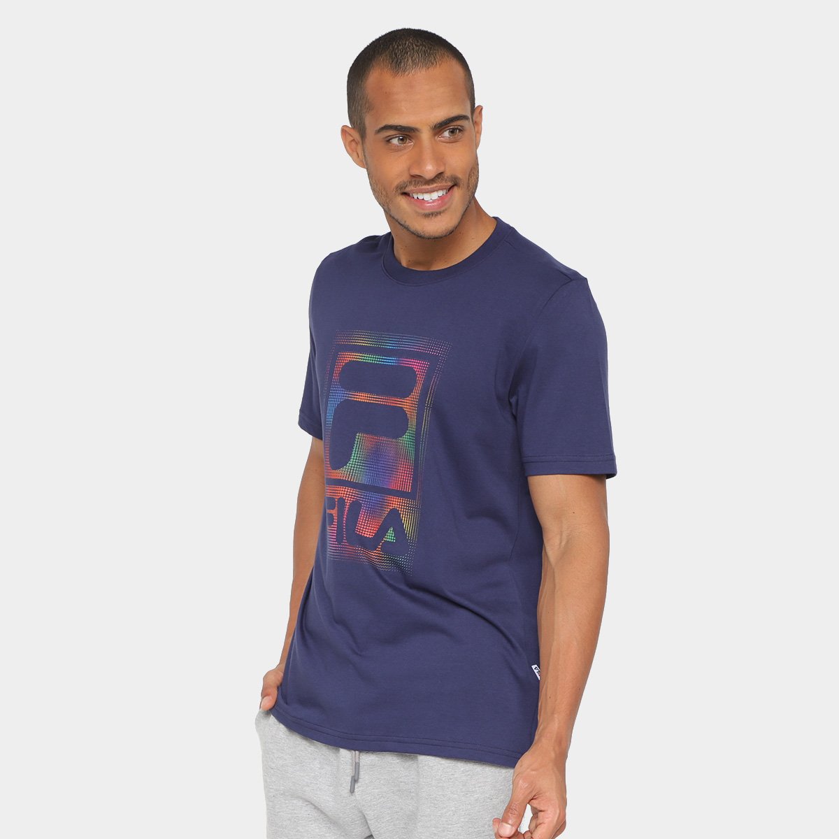 Camiseta Fila Colors Masculina Menor preço em Camiseta Fila Colors Masculina
