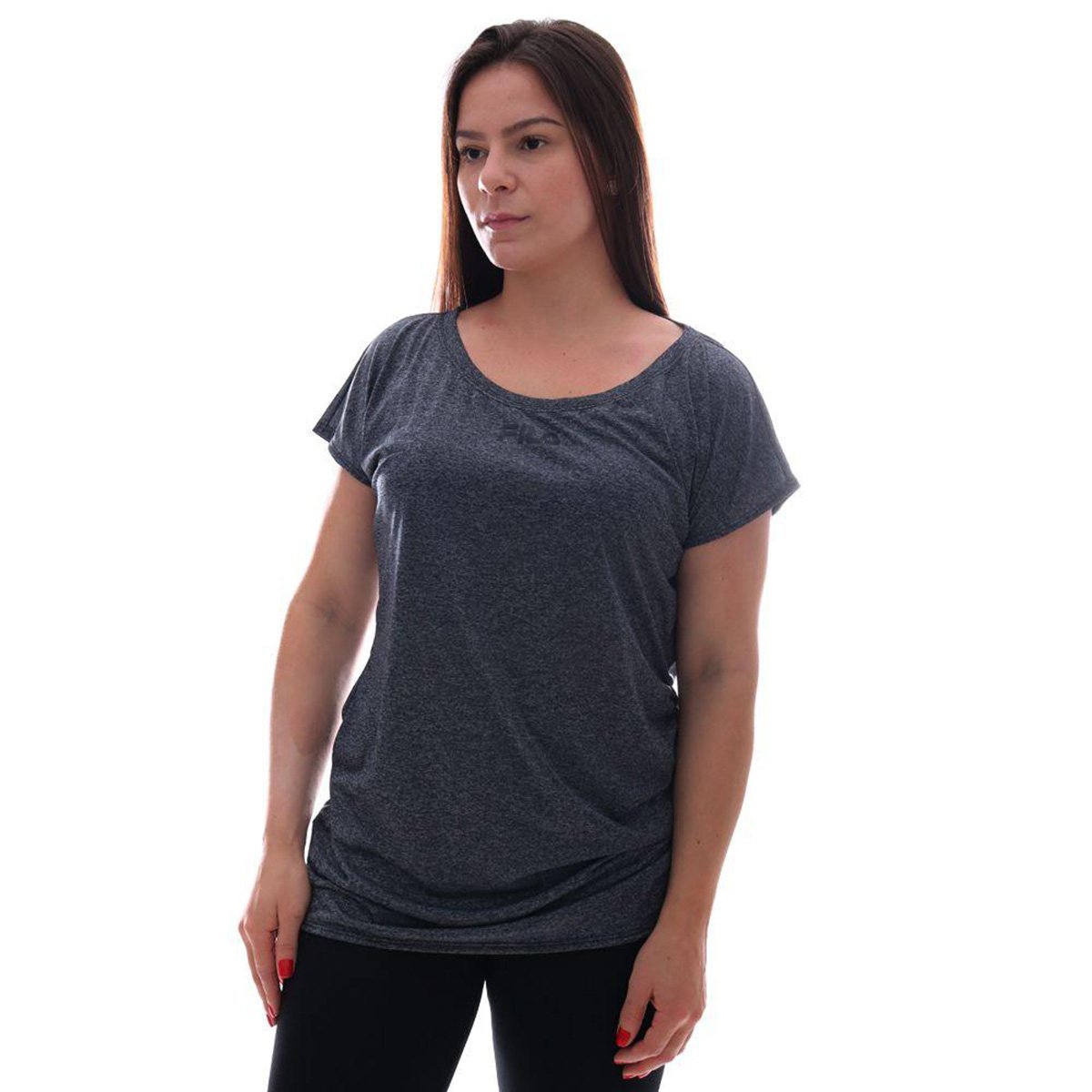 camiseta larguinha feminina