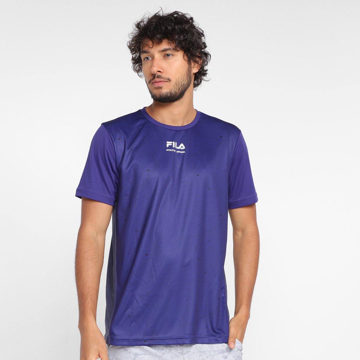 Camiseta Fila New Graphic Active Masculina - Azul Navy Menor preço em Camiseta Fila New Graphic Active Masculina - Azul Navy