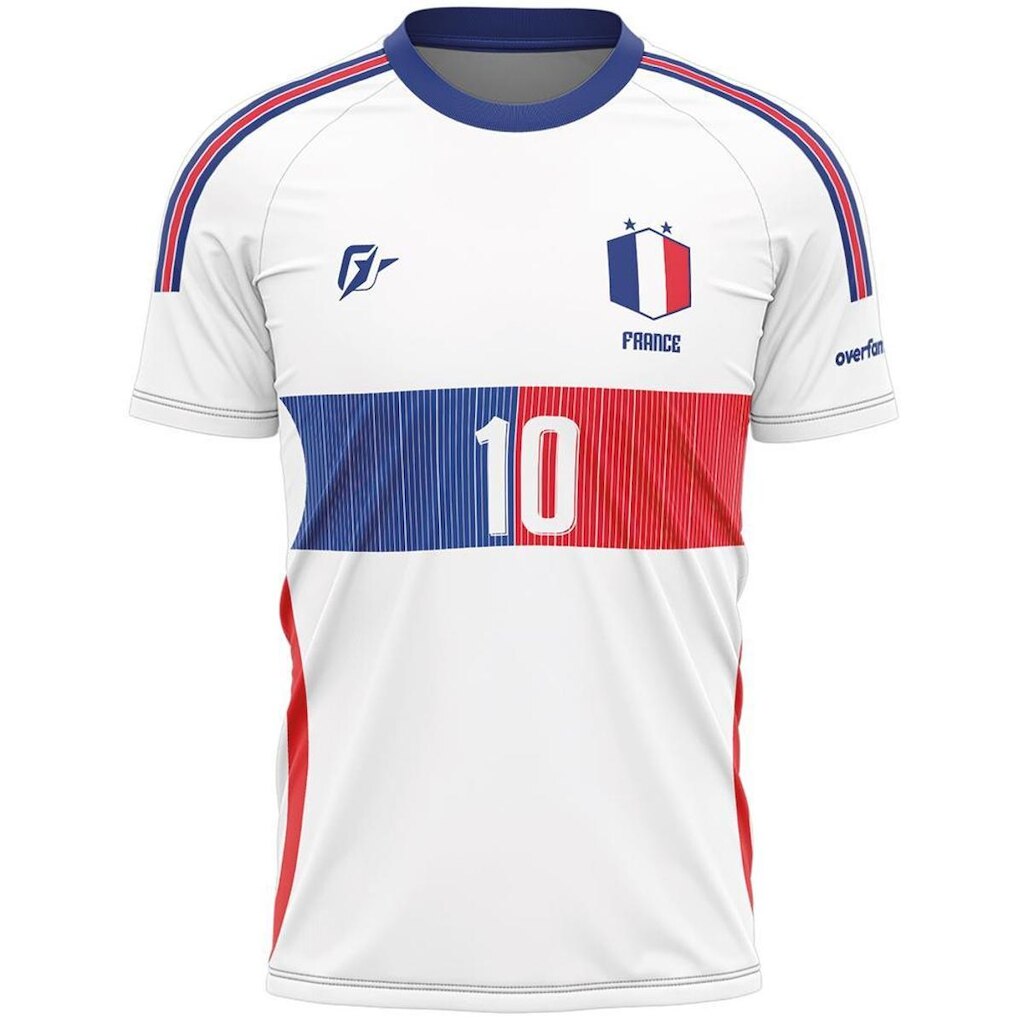 Camiseta Filtro UV França Copa Torcedor Retrô Away