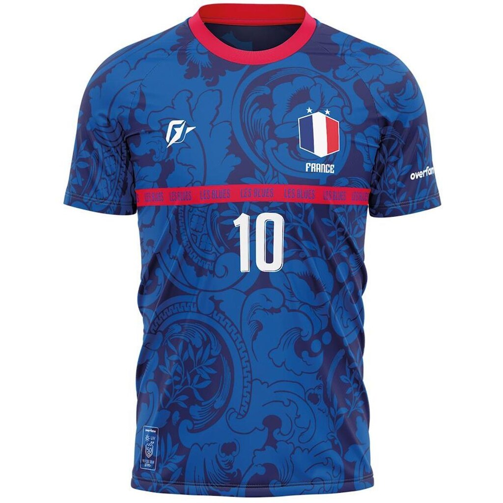 Camiseta Filtro UV França Copa Torcedor Retrô Les Bleus