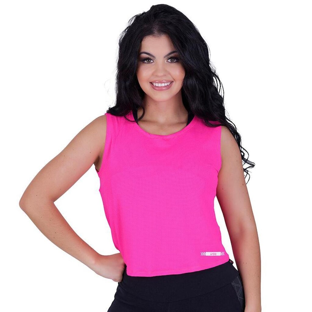 CAMISETA FITNESS BABY LOOK FEMININA DRY LARGUINHA ORBIS - PRETO - M