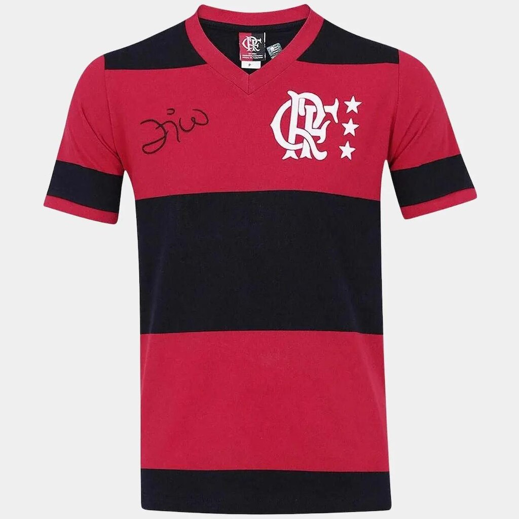 CAMISETA FLAMENGO FLA FLATRI VERMELHO/PRETO MASCULINA BRAZILINE