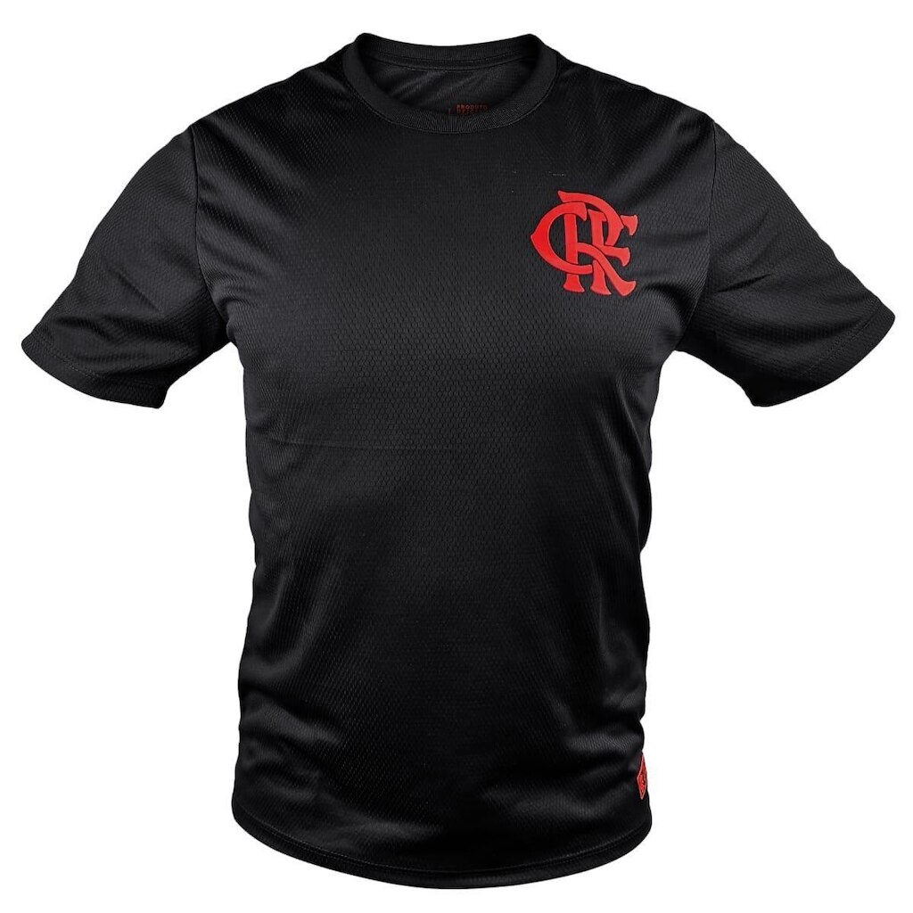 Camiseta Flamengo Preto Adulta Dry Masculina