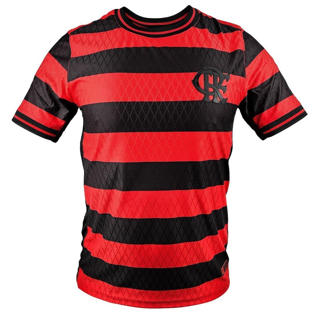 Camiseta Flamengo Vermelha Dry Listrada Masculina