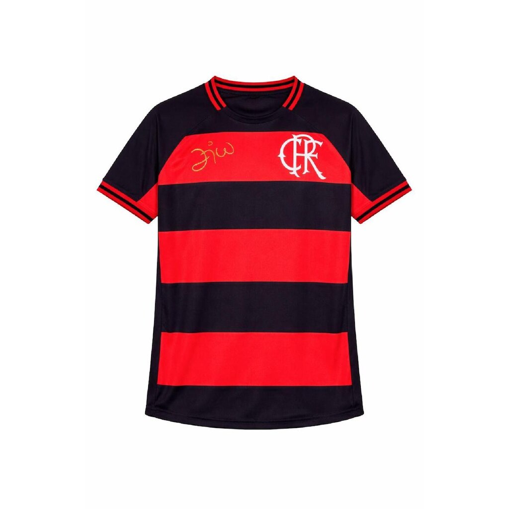 CAMISETA FLAMENGO ZICO 1986 RETRÔ RAGLAN BRAZILINE
