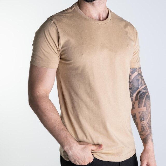 Camiseta Forum Algodão Básica Bege