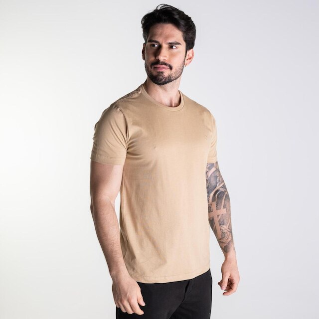 Camiseta Forum Algodão Básica Bege