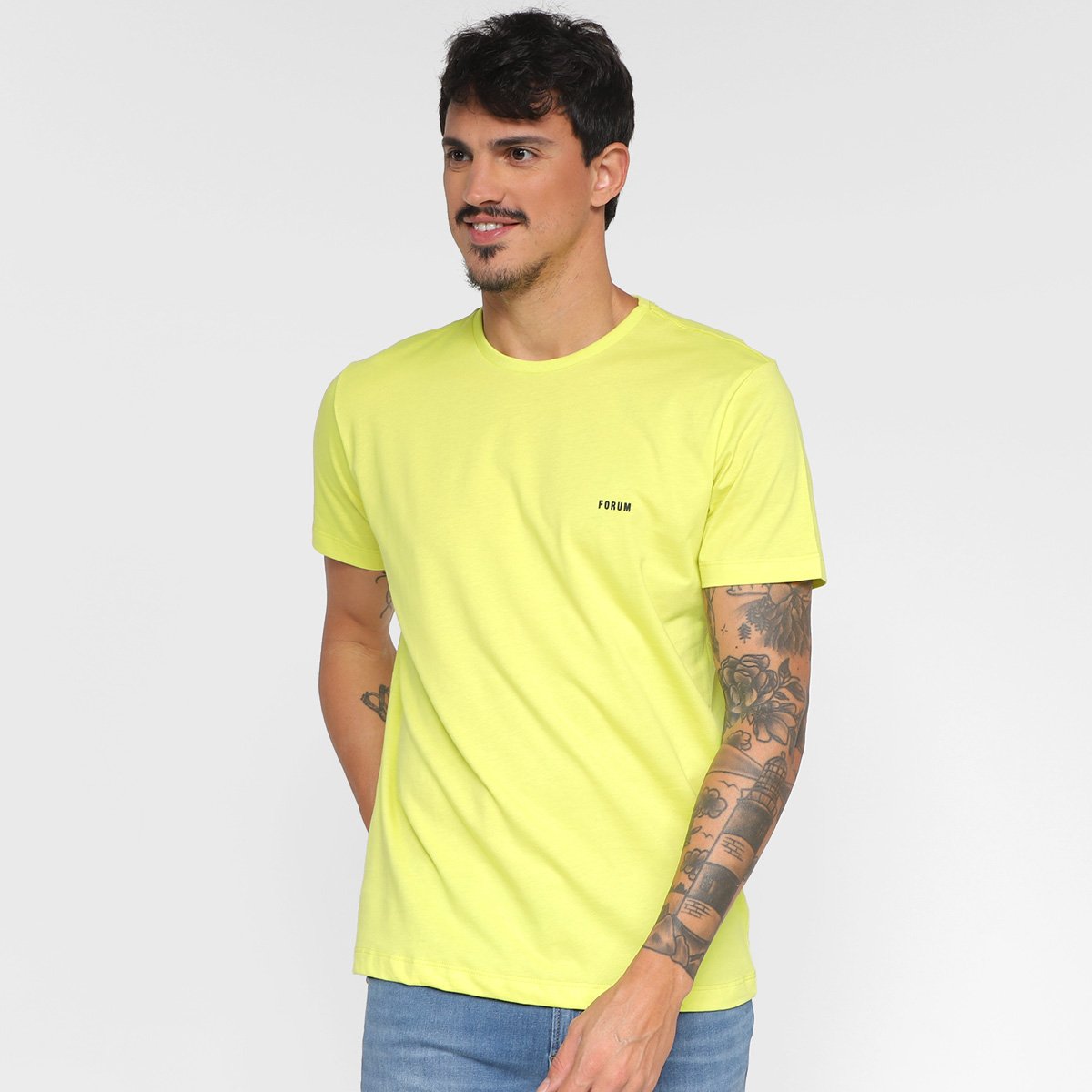 Camiseta Forum Casual Manga Curta Masculina - Amarelo é boa?