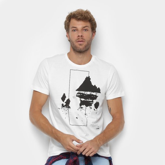 Camiseta Forum Estampada Masculina - Off White
