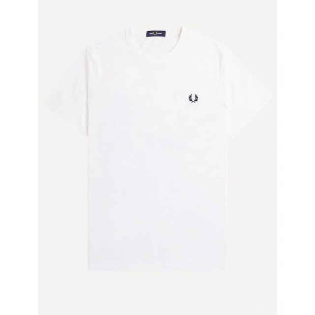 Camiseta Fred Perry Masculina Regular Back Graphic Laurel Branca