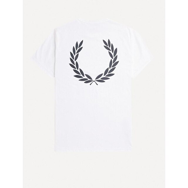 Camiseta Fred Perry Masculina Regular Back Graphic Laurel Branca