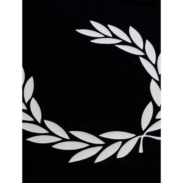 Camiseta Fred Perry Masculina Regular Back Graphic Laurel Preta
