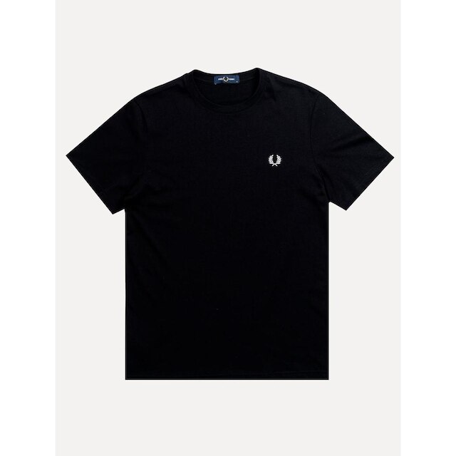 Camiseta Fred Perry Masculina Regular Back Graphic Laurel Preta