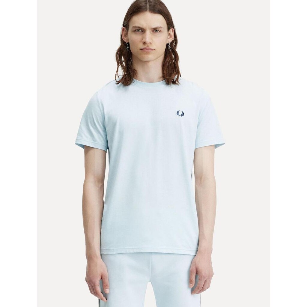 Camiseta Fred Perry Masculina Regular Powder Graphic Laurel Azul Claro