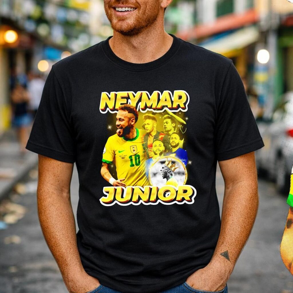 Camiseta Futebol Legends Neymar Jr Camisa 100% Algodão 30.1 Premium Masculina Menino Ney Copa 2026