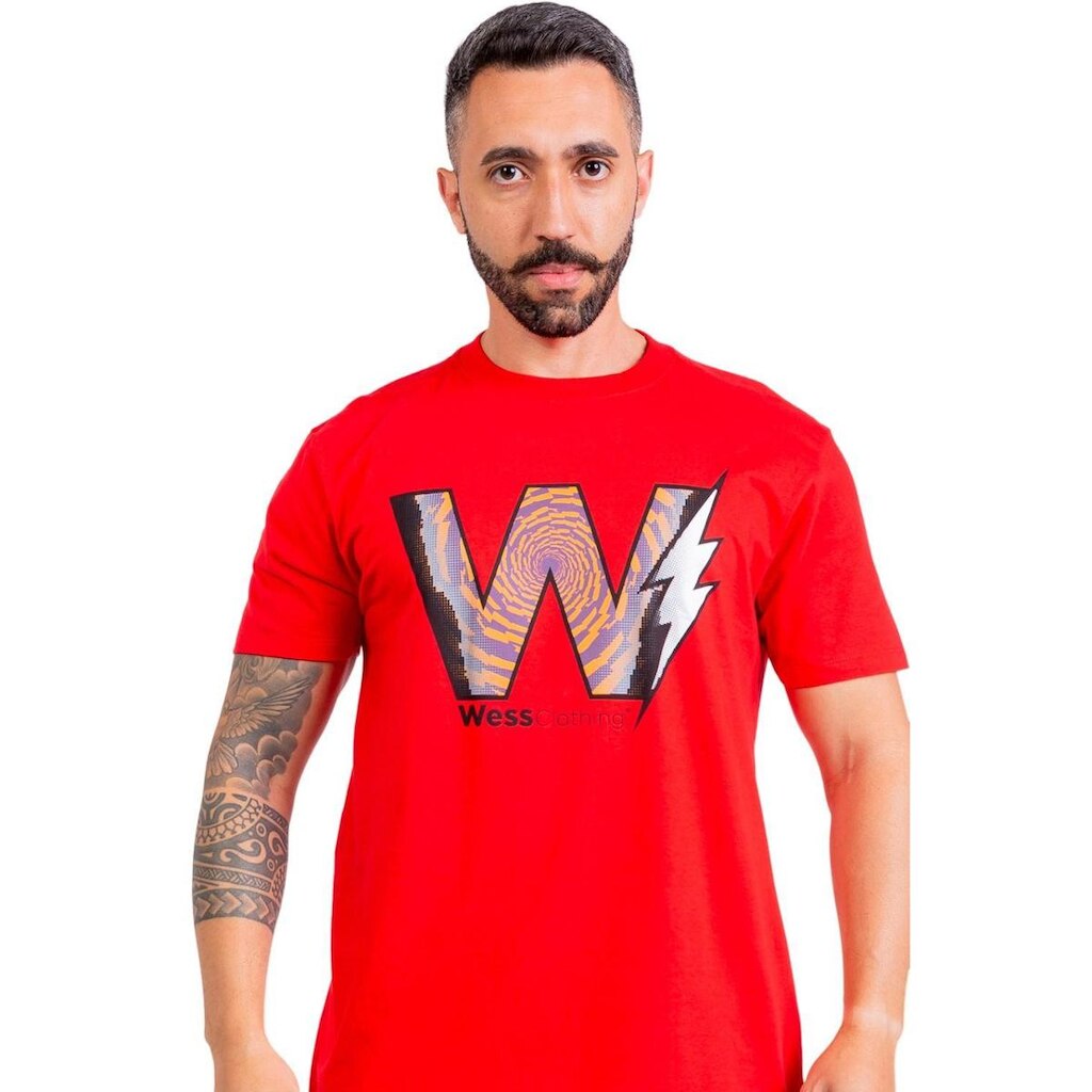 Camiseta Geometric Wonder Vermelha He Wess Clothing