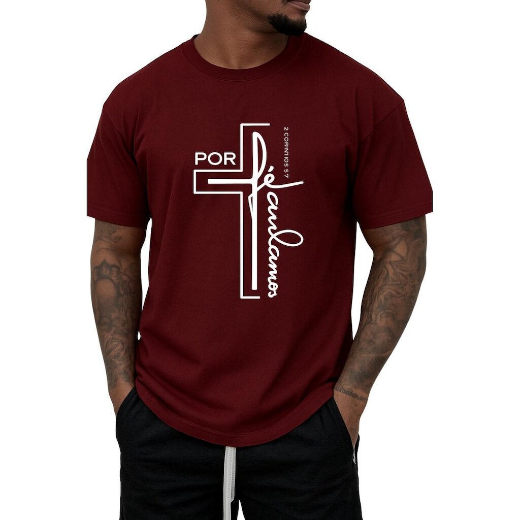 Camiseta Gmm Shoes Masculina Clássica Algodão Confortável
