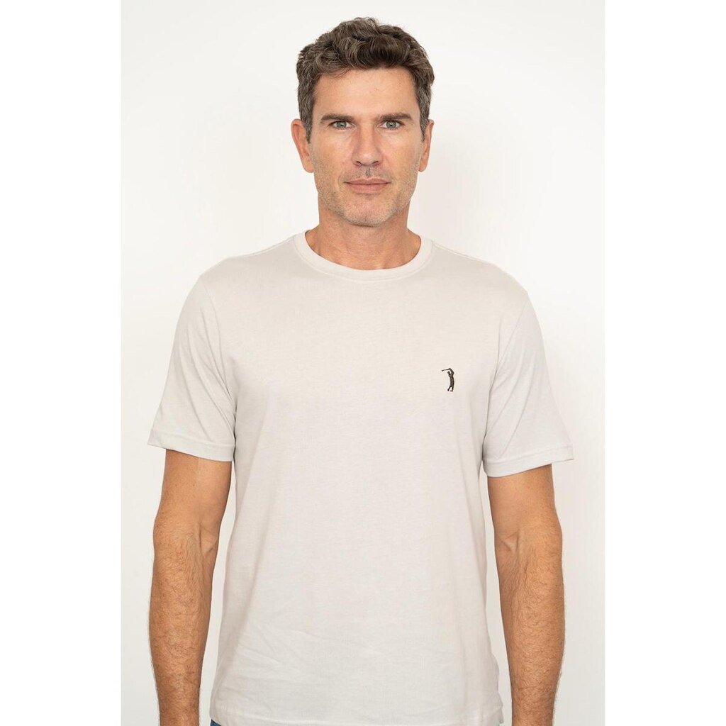 Camiseta Gola Careca Basica Mc Big Sizes SOFT GREY