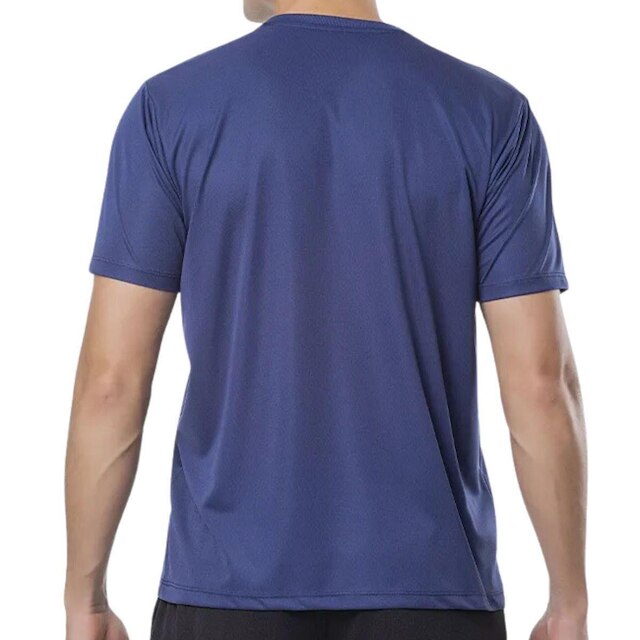 Camiseta Gola Careca Plus Size Elite - Petroleo/Branco - EG5