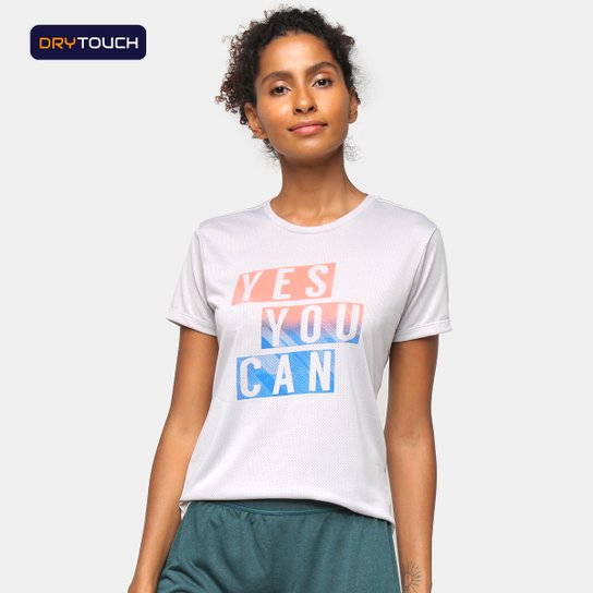 Camiseta Gonew Yes You Can Feminina - Cinza