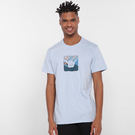 Camiseta Hang Loose Ecologo Masculina - Azul Claro