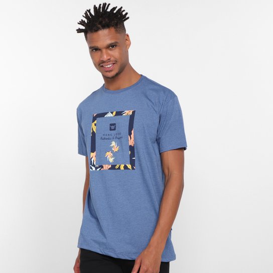 Camiseta Hang Loose Squarefish Masculina - Azul Escuro