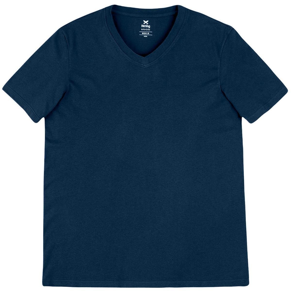Camiseta Hering Básica Manga Curtas Com Decote V Masculina - Marinho é ruim? Camiseta Hering Básica Manga Curtas Com Decote V Masculina - Marinho é boa?