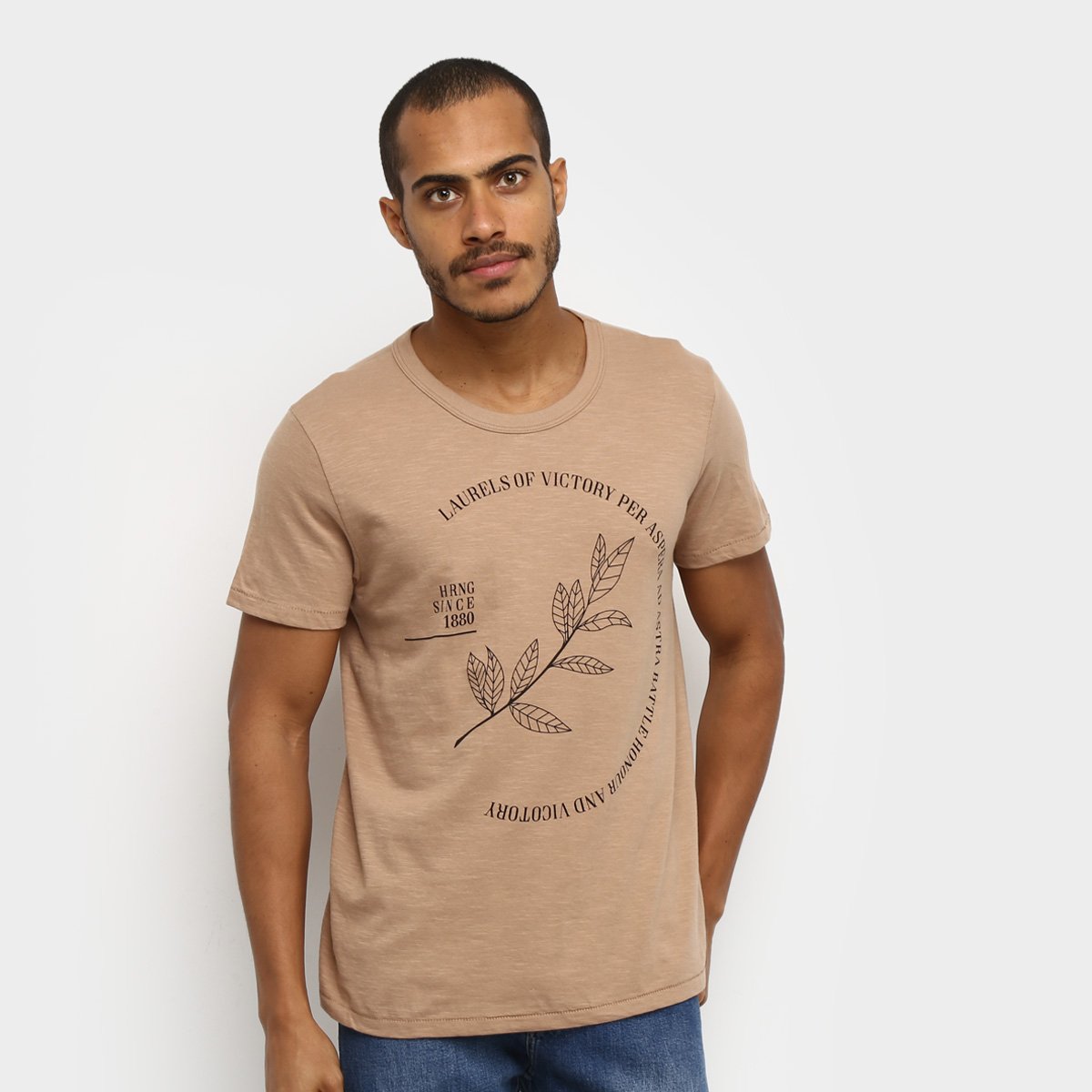 camisa marrom masculina