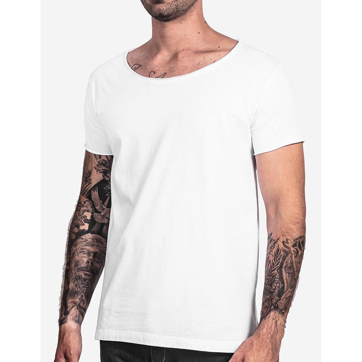 Camiseta Hermoso Compadre Básica Gola Canoa Masculina - Branco Menor preço em Camiseta Hermoso Compadre Básica Gola Canoa Masculina - Branco