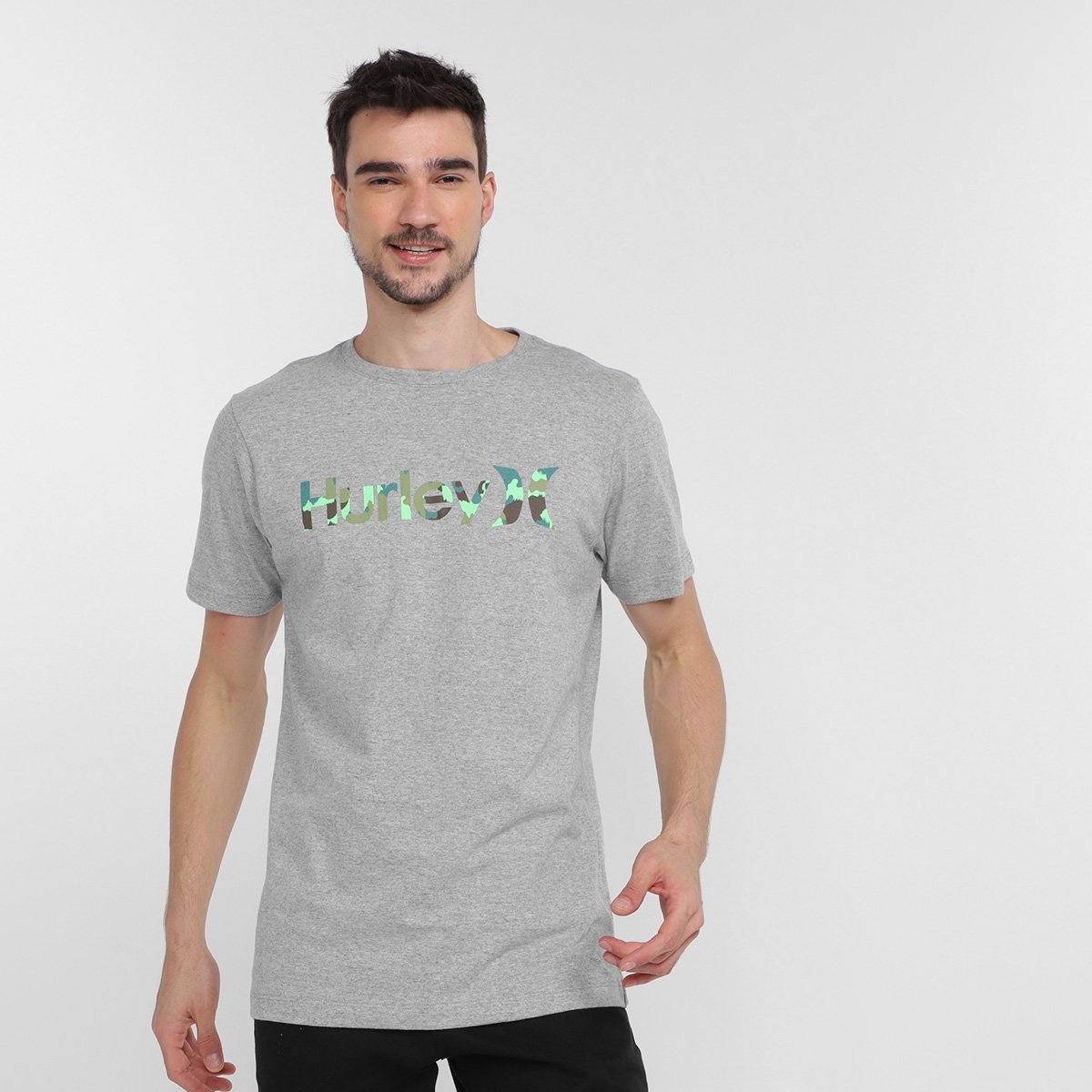 Camiseta Hurley Camuflada Masculina - Mescla Menor preço em Camiseta Hurley Camuflada Masculina - Mescla