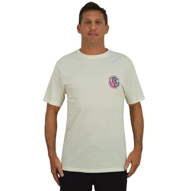 Camiseta Hurley Flamingo Off White