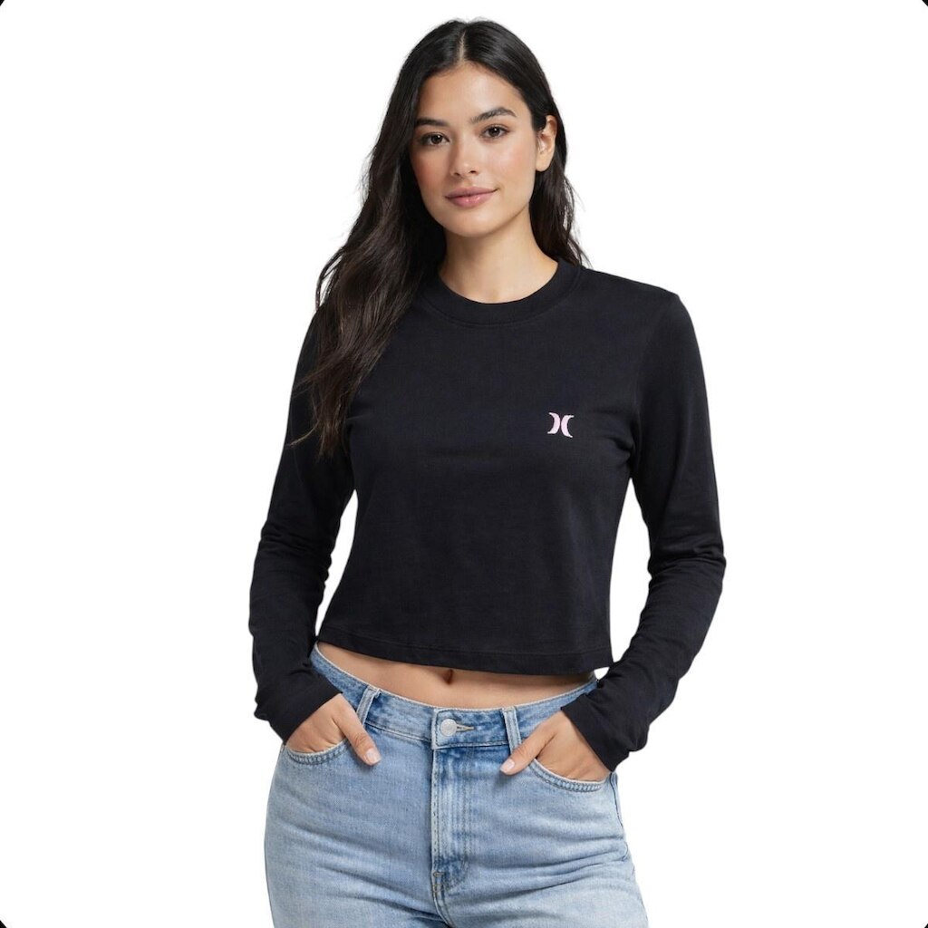 CAMISETA HURLEY ML ICON FEM