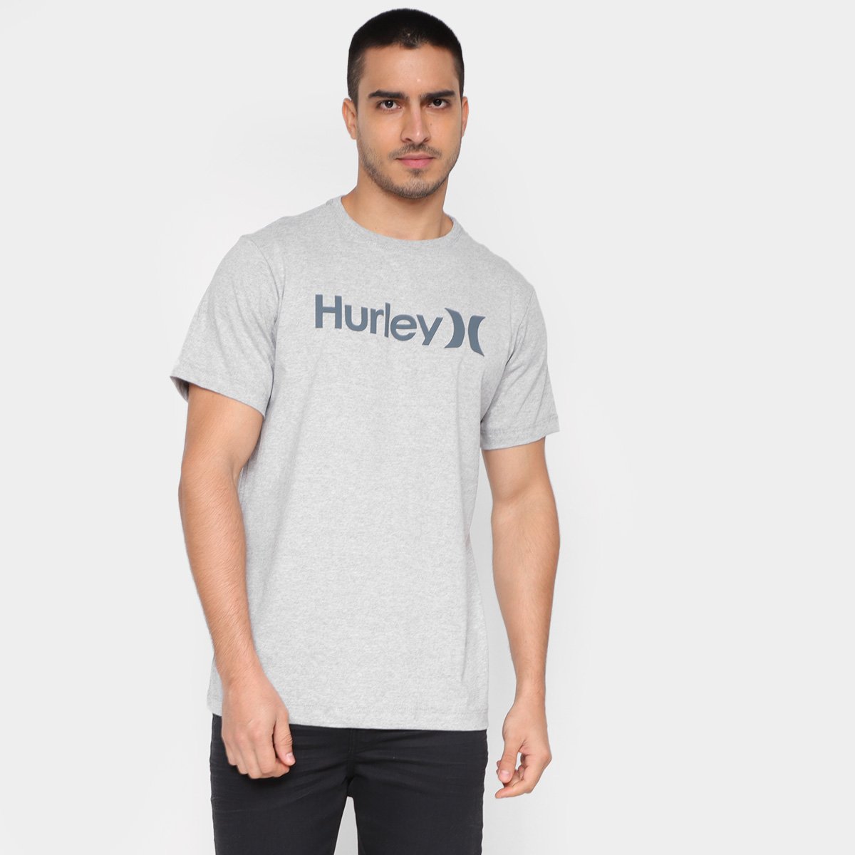 Camiseta Hurley O&O Outline Masculina - Mescla Menor preço em Camiseta Hurley O&O Outline Masculina - Mescla