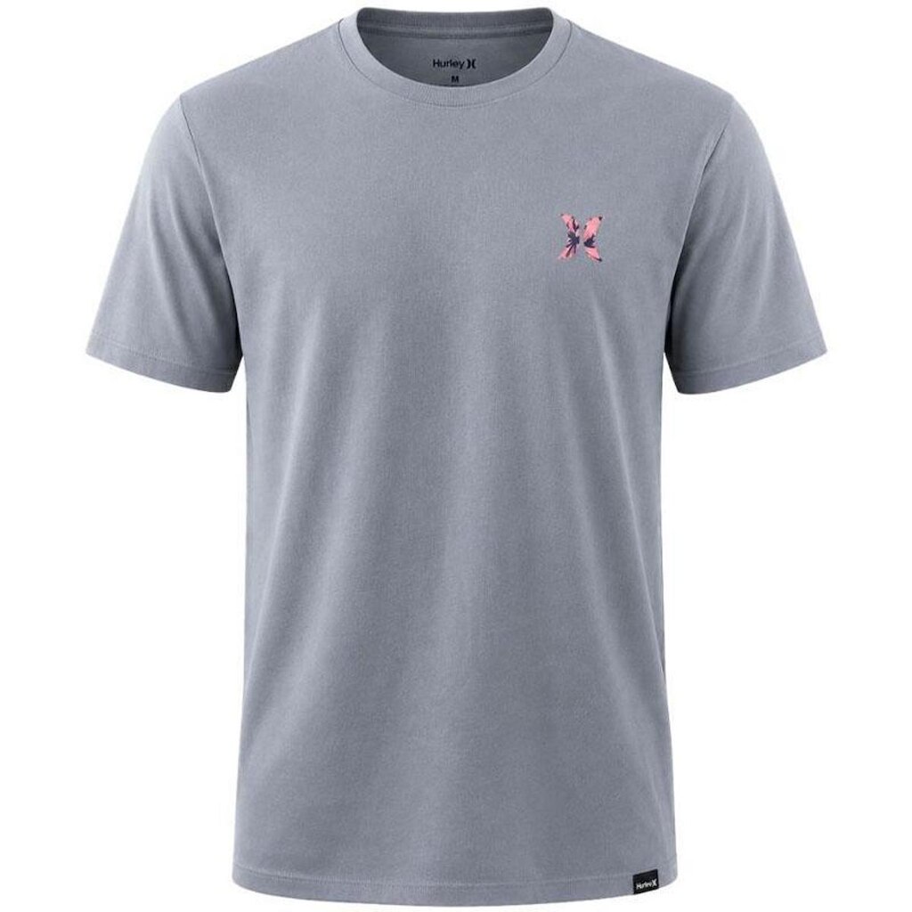 CAMISETA HURLEY SILK FLOWER CINZA MASCULINA