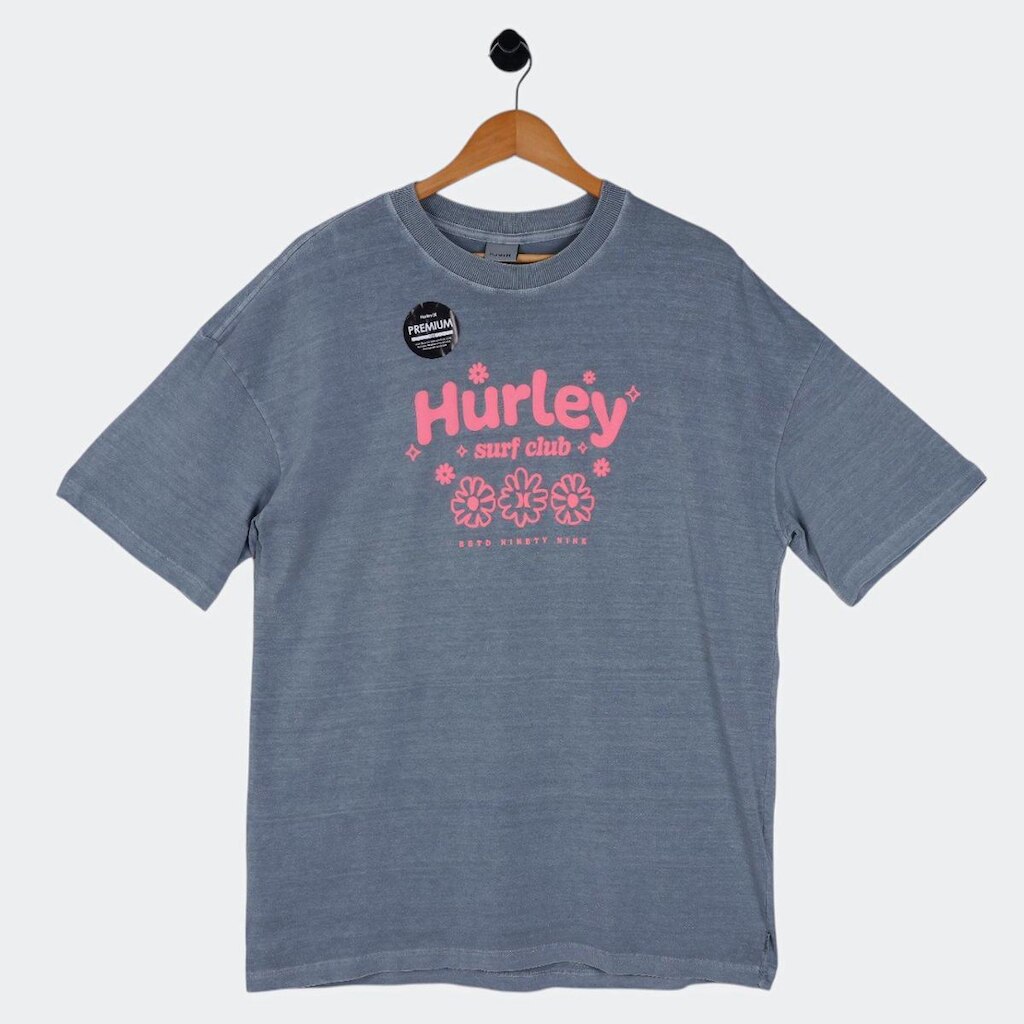 Camiseta Hurley Surf Club Feminina Cinza
