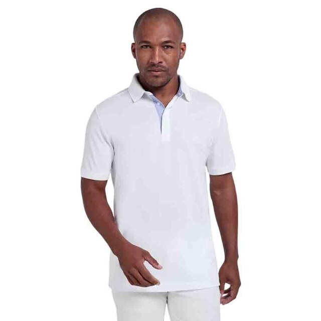 Camiseta Individual Gola Polo Branca Pima Cotton