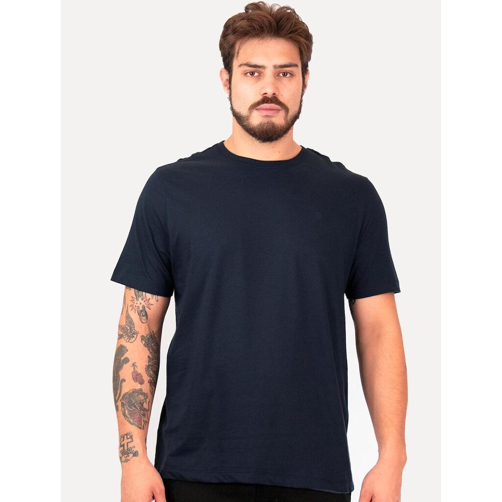 Camiseta Individual Masculina Comfort Icon Azul Marinho