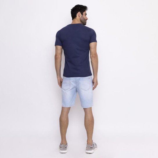 Camiseta Industrie Básica Bordada Italia Algodão Premium Masculina