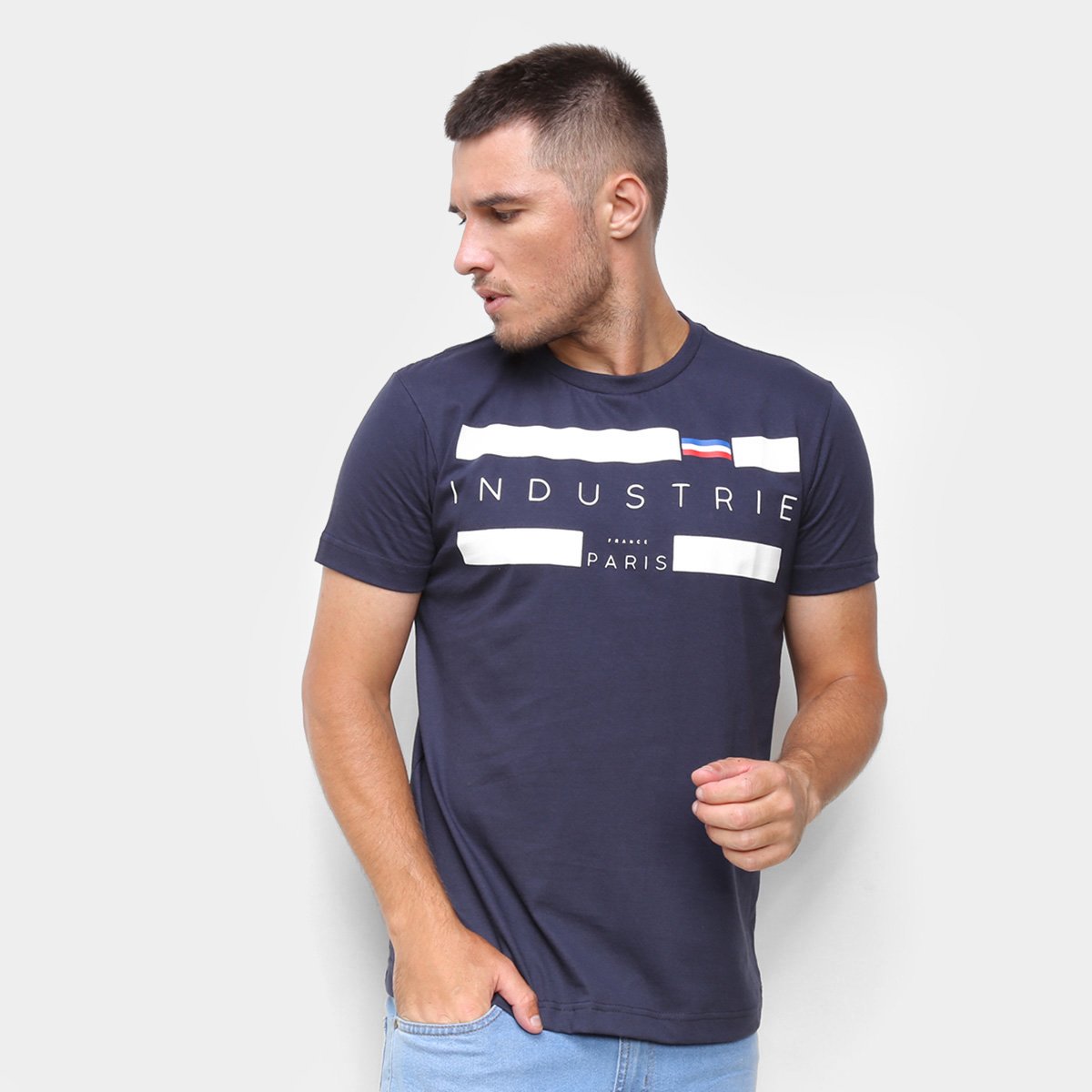 Camiseta Industrie Básica Paris Masculina - Marinho é ruim? Camiseta Industrie Básica Paris Masculina - Marinho é boa?