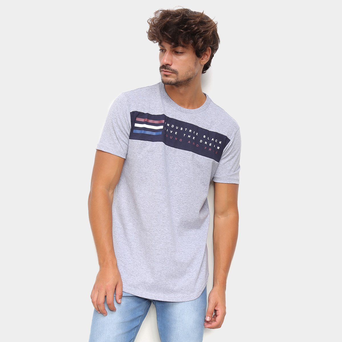 Camiseta Industrie Black Live The Dream Masculina - Cinza é ruim? Camiseta Industrie Black Live The Dream Masculina - Cinza é boa?