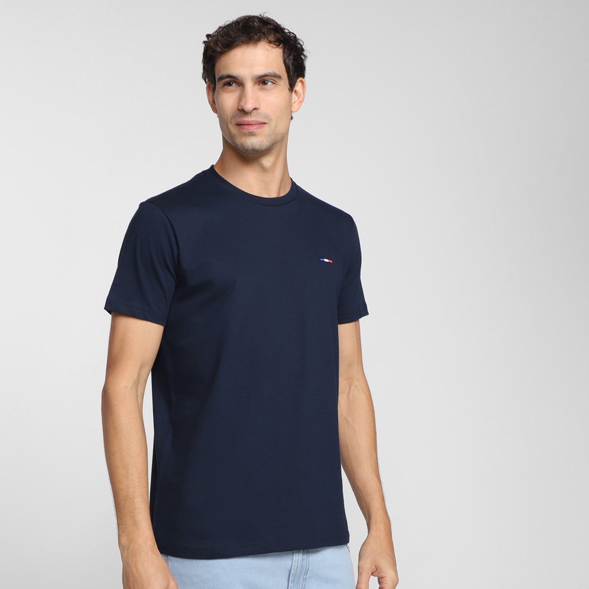 Camiseta Industrie Casual Masculina - Azul Petróleo Menor preço em Camiseta Industrie Casual Masculina - Azul Petróleo