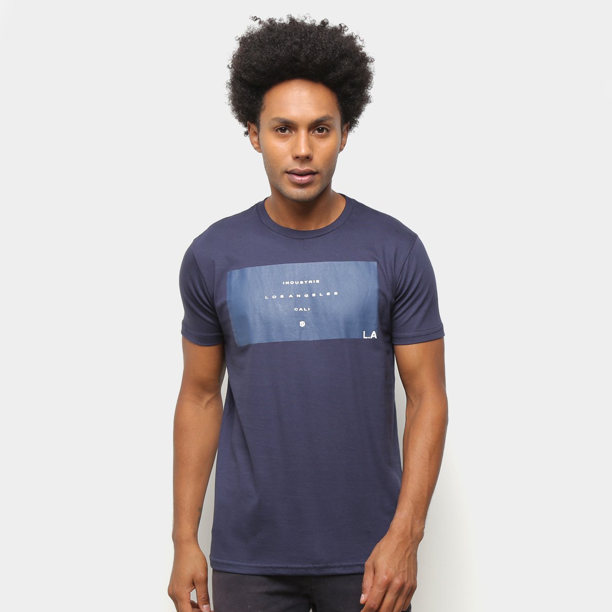 Menor preço em Camiseta Industrie Estampada Manga Curta Masculina - Marinho