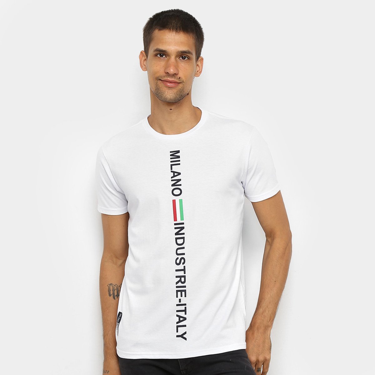 Menor preço em Camiseta Industrie Estampada Manga Curta Masculina - Branco