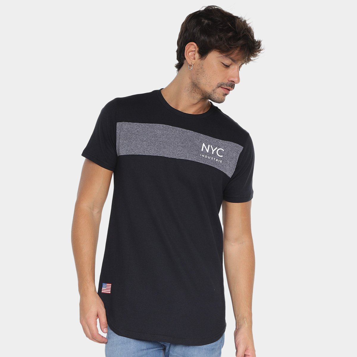 Menor preço em Camiseta Industrie NYC Masculina - Preto