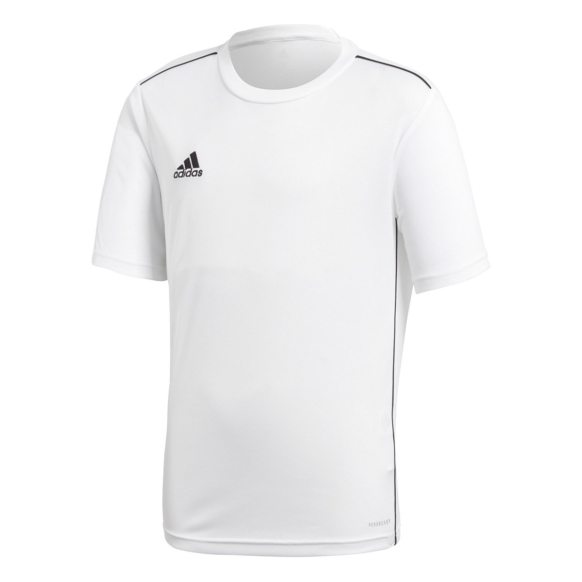 Camiseta Infantil Adidas Core 18 - Branco+Preto Menor preço em Camiseta Infantil Adidas Core 18 - Branco+Preto