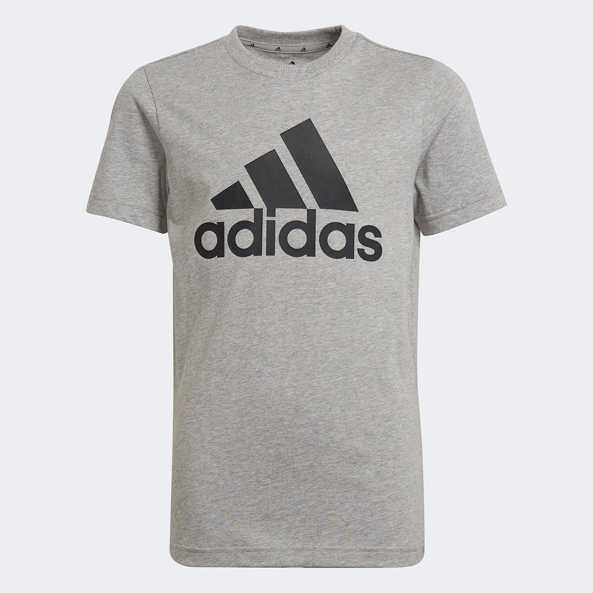 Camiseta Infantil Adidas Essentials Menino - Cinza+Preto Menor preço em Camiseta Infantil Adidas Essentials Menino - Cinza+Preto