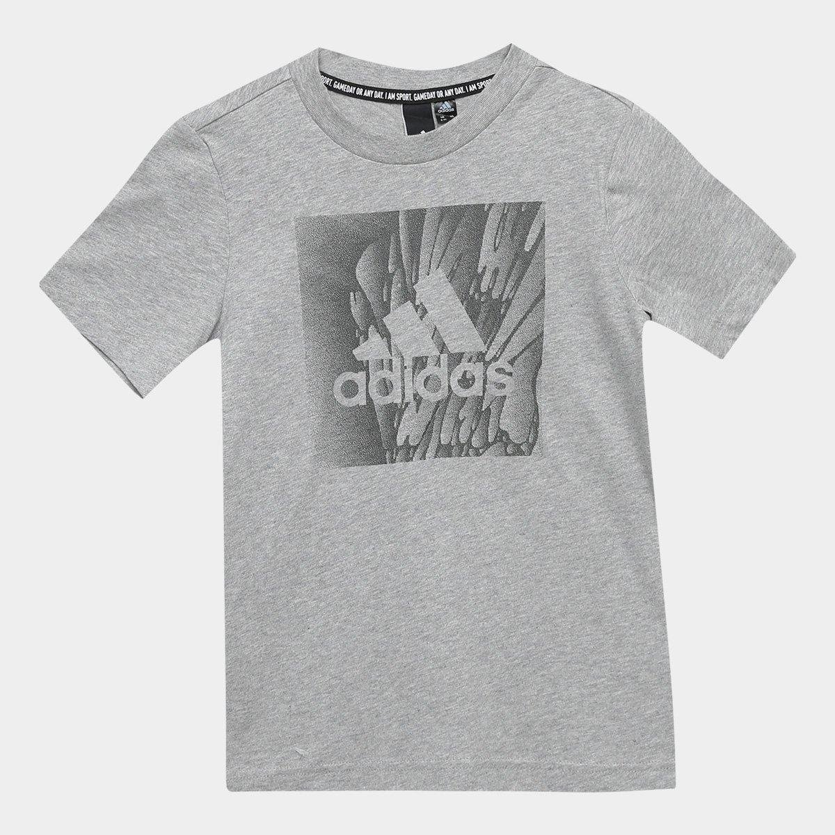 Camiseta Infantil Adidas Yb Mh Box Manga Curta Masculina - Cinza é boa?