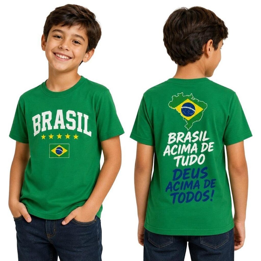 Camiseta Infantil Algodão Unissex Frase Gola Redonda Leve